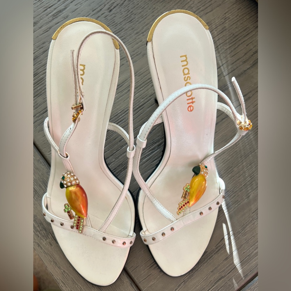 New White Leather stilettos - Mascotte, Size 36-37